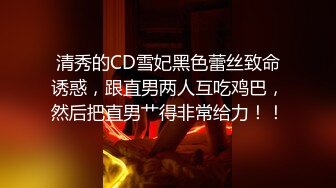 清秀的CD雪妃黑色蕾丝致命诱惑，跟直男两人互吃鸡巴，然后把直男艹得非常给力！！