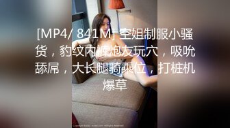 [MP4/ 841M] 空姐制服小骚货，豹纹内裤炮友玩穴，吸吮舔屌，大长腿骑乘位，打桩机爆草